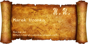 Marek Uzonka névjegykártya